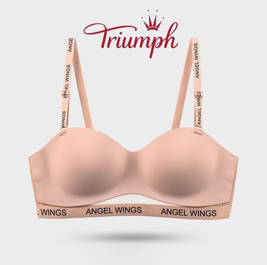 ✨ Υποστήριξη Triumph® Moda -50% - Σουτιέν Bandeau, χωρίς σύρμα, μπεζ, με αφαιρούμενα λουράκια.