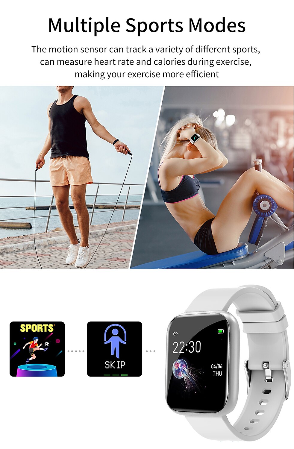 Ceas inteligent iMosi I5 Pro Ceas inteligent de 1,3 inchi Ceas de alergare fitness Pedometru Bluetooth Tracker de somn Memento sedentar Compatibil cu Android iOS Femei Bărbați Standby lung IP 67 Carcasă ceas de 34 mm 2023 - 18,89 USD &ndash;P9