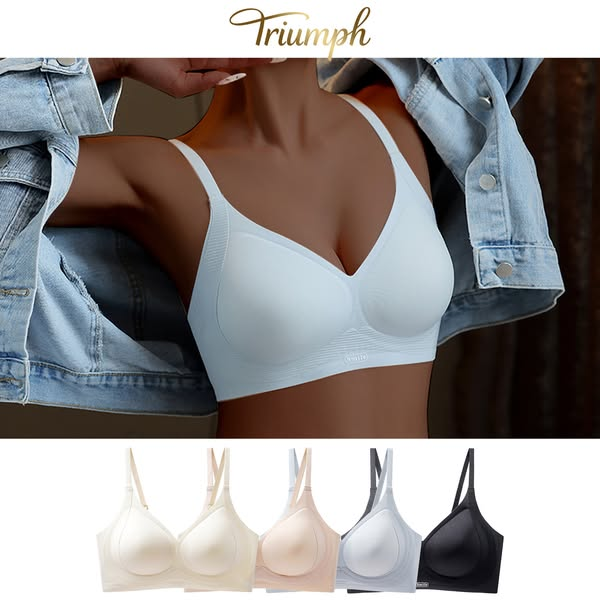 👙𝐓𝐫𝐢𝐮𝐦𝐩𝐡®σουτιέν χωρίς ραφές - μετάξι πάγου χωρίς ατσάλινους κρίκους (3 εσώρουχα)
