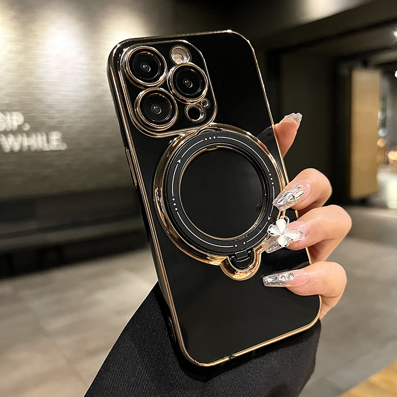 🌈Κατάλληλο για Samsung iPhone + Περιστρεφόμενη θήκη τηλεφώνου αυτοκινήτου 📱 [Μαγνητική θήκη + Φιλμ φακού] 💍 Οι πλήρως καλυμμένες άκρες είναι πιο ανθεκτικές στην πτώση 👉