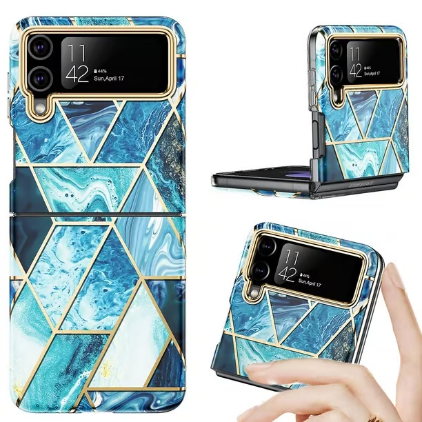 Θήκη τηλεφώνου με μοτίβο μαρμάρου για Galaxy Z Flip 6 / Galaxy Z Flip 5 / Galaxy Z Flip 4 / Galaxy Z Flip 3