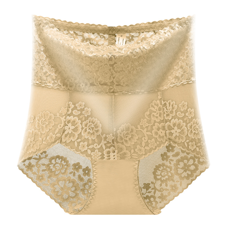 ✨【5-pack】✨Σέξι δαντέλα εσώρουχα με ψηλή μέση Ice Silk Seamless Body Shaper