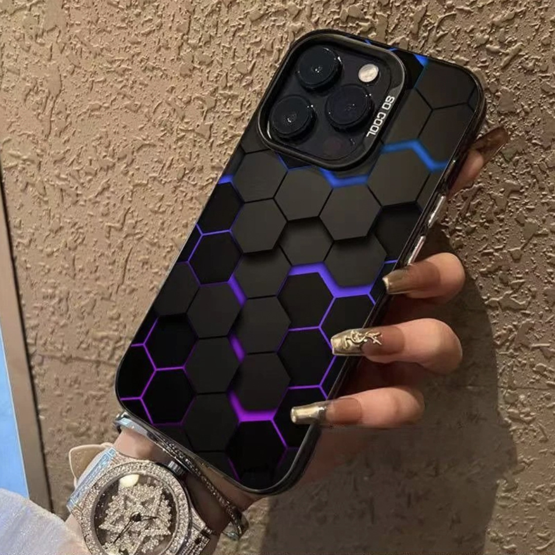 Νέα θήκη Premium Honeycomb Cube για iPhone Μοντέρνας μάρκας, αντικραδασμική, εύχρηστη με παγωμένη οθόνη, κατάλληλη για iPhone 16/15/14/13/12/11/16 Pro Max/15 Pro Max/Plus/X/XS/XR/XS