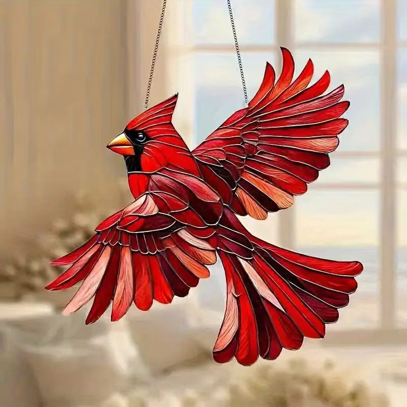 🎁🐦Κοσμήματα με κρυστάλλινο ουρανό, πολύχρωμα σχέδια και σχήμα μπλε πουλιού 
