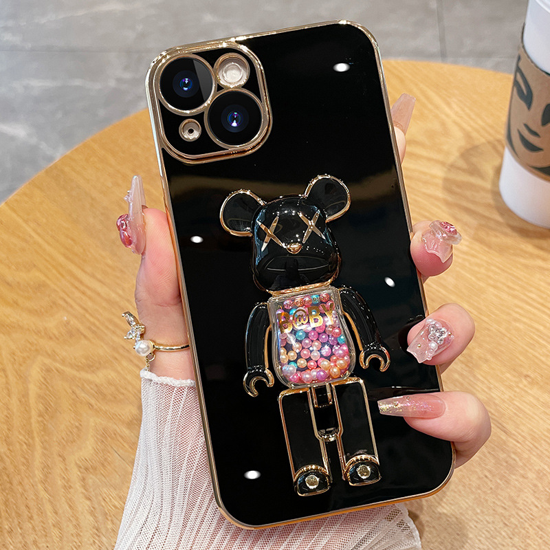 ✨📱 Κατάλληλο για θήκη κινητού iPhone💍 νέος all-inclusive γαλβανισμένος αντι-πτωτικός πτυσσόμενος βραχίονας καραμέλας