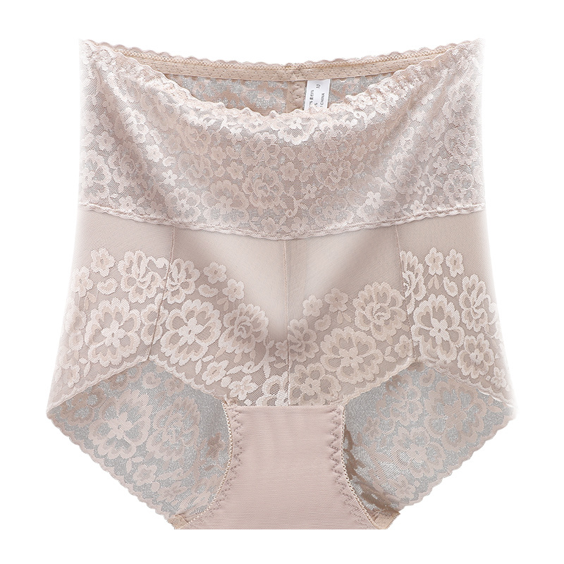 ✨【5-pack】✨Σέξι δαντέλα εσώρουχα με ψηλή μέση Ice Silk Seamless Body Shaper