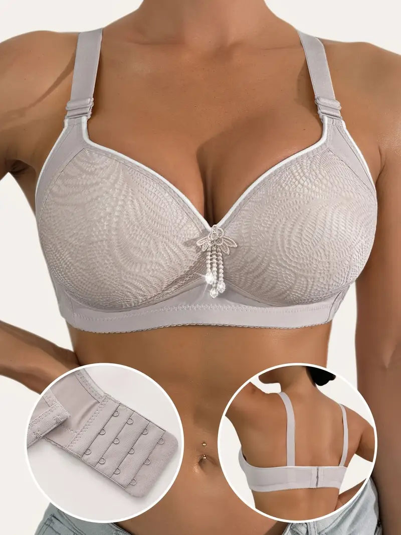 Γυναικείο αθλητικό σουτιέν χωρίς ραφές - ενισχυμένη στήριξη, ρυθμιζόμενες τιράντες, διακοσμητικό σε αντίθεση, άνετο καθημερινό στυλ