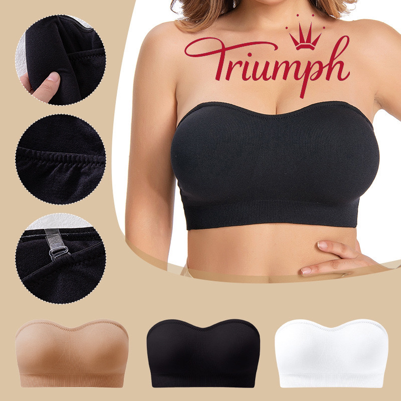 🔥Σουτιέν χωρίς ραφές Triumph - μετάξι από πάγο χωρίς ατσάλινα δαχτυλίδια 3 σετ (3 εσώρουχα)