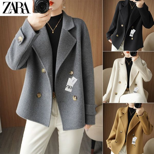 ZARA-2024 νέο κοντό μάλλινο παλτό