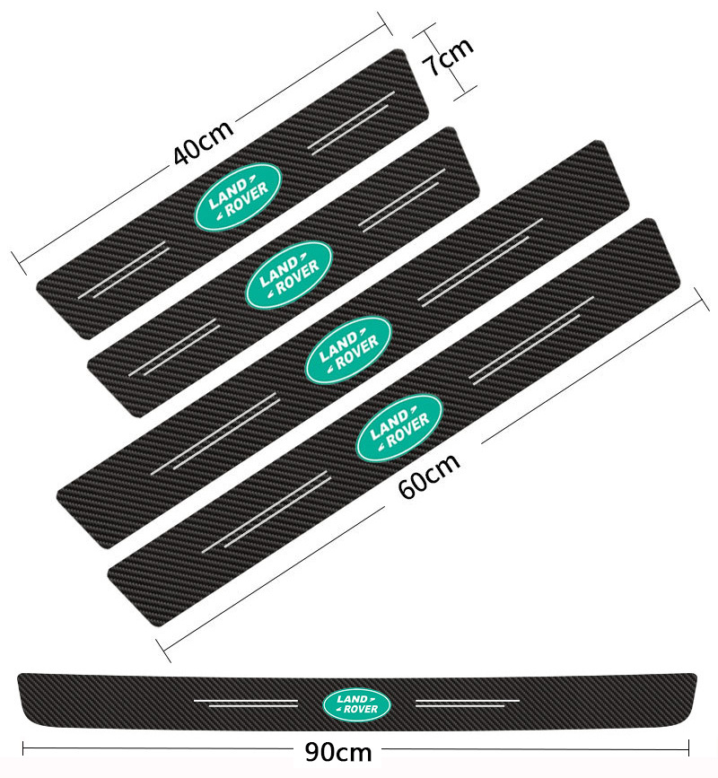 Αυτοκόλλητο αυτοκόλλητο με λωρίδα μαρσπιέ πόρτας αυτοκινήτου από ανθρακονήματα, αντικαταπατητική, αντιχαρακτική προστασία πεντάλ πόρτας, διακοσμητικό αυτοκόλλητο