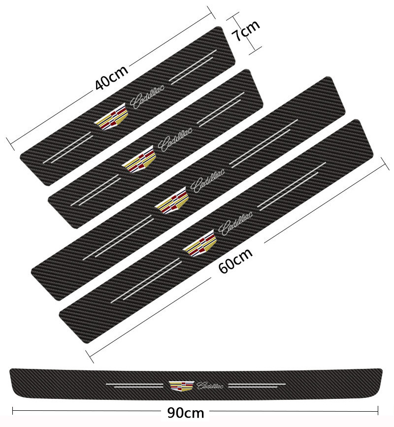 Αυτοκόλλητο αυτοκόλλητο με λωρίδα μαρσπιέ πόρτας αυτοκινήτου από ανθρακονήματα, αντικαταπατητική, αντιχαρακτική προστασία πεντάλ πόρτας, διακοσμητικό αυτοκόλλητο