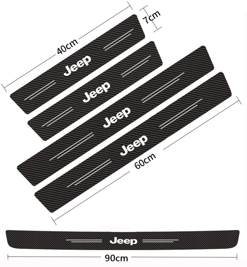 Αυτοκόλλητο αυτοκόλλητο με λωρίδα μαρσπιέ πόρτας αυτοκινήτου από ανθρακονήματα, αντικαταπατητική, αντιχαρακτική προστασία πεντάλ πόρτας, διακοσμητικό αυτοκόλλητο