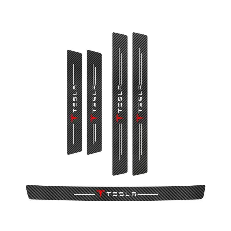 Αυτοκόλλητο αυτοκόλλητο με λωρίδα μαρσπιέ πόρτας αυτοκινήτου από ανθρακονήματα, αντικαταπατητική, αντιχαρακτική προστασία πεντάλ πόρτας, διακοσμητικό αυτοκόλλητο