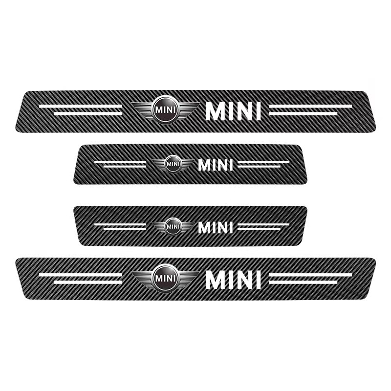 Αυτοκόλλητο αυτοκόλλητο με λωρίδα μαρσπιέ πόρτας αυτοκινήτου από ανθρακονήματα, αντικαταπατητική, αντιχαρακτική προστασία πεντάλ πόρτας, διακοσμητικό αυτοκόλλητο