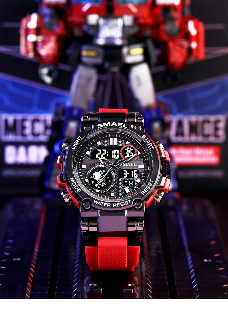 Smael Sports Watch Men Military Watch Digital Quartz Men Watch Waterproof 50M Swimming Alock Clock Army Men Wristwatches Kids Back to School Gift 2023 - US $16.99 &ndash;P9