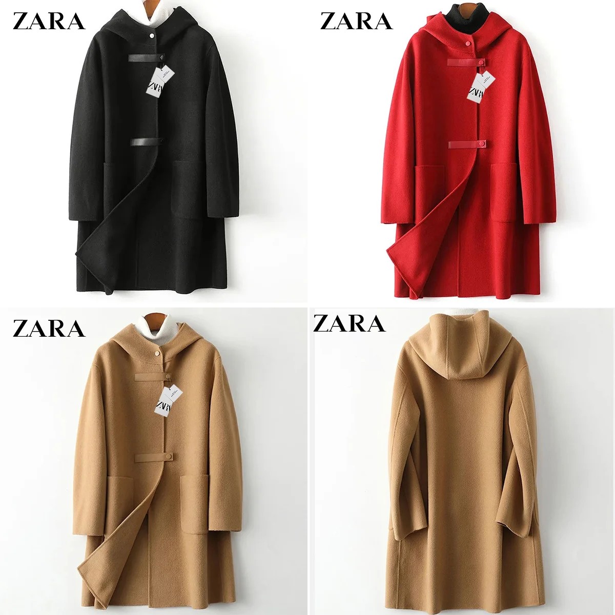 💥 ZARA®🐑Γυναικείο μάλλινο παλτό