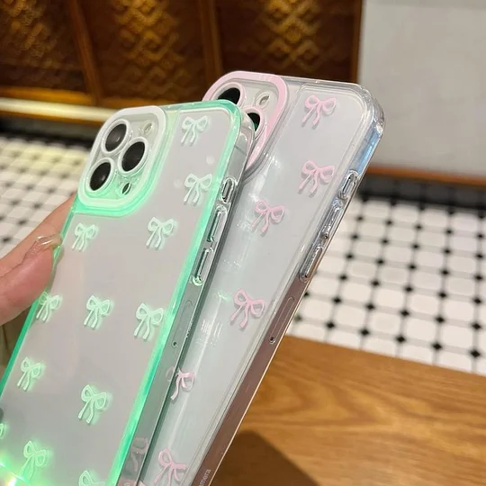 🏆️ΝΕΑ ΑΦΙΞΗ 2025📱 Θήκη τηλεφώνου με φωτεινό φιόγκο LED, συμβατή με iPhone 11/12/13/14/15/16/17 Pro/Pro Max