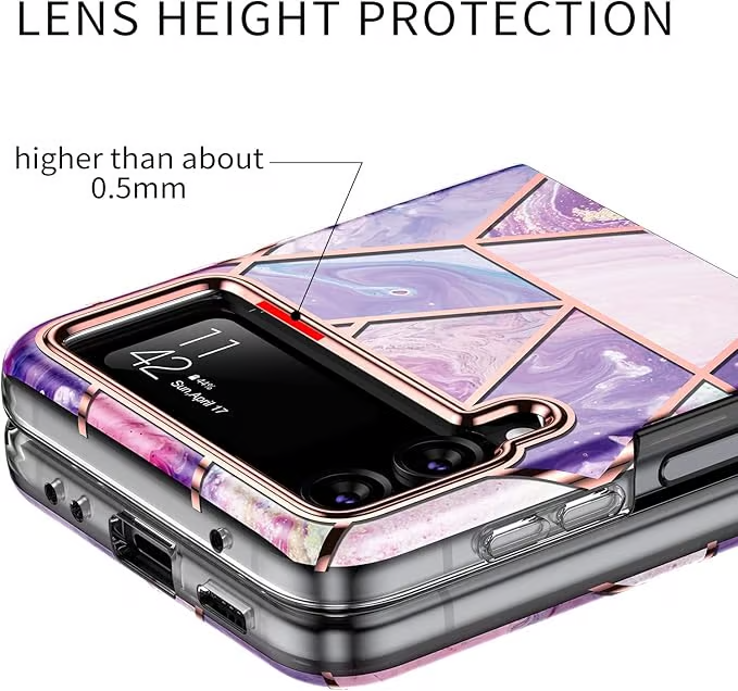Θήκη τηλεφώνου με μοτίβο μαρμάρου για Galaxy Z Flip 6 / Galaxy Z Flip 5 / Galaxy Z Flip 4 / Galaxy Z Flip 3