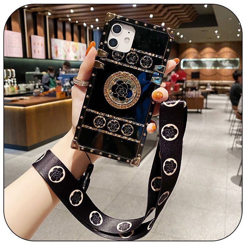 🌬🥰Υψηλής ποιότητας μάρκα μόδας iPhone Fashion Square Diamond θήκη κινητού📱 💍👉