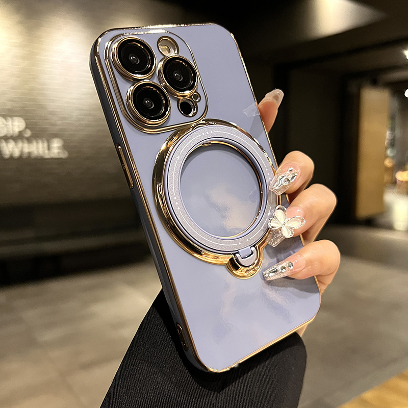 🌈Κατάλληλο για Samsung iPhone + Περιστρεφόμενη θήκη τηλεφώνου αυτοκινήτου 📱 [Μαγνητική θήκη + Φιλμ φακού] 💍 Οι πλήρως καλυμμένες άκρες είναι πιο ανθεκτικές στην πτώση 👉