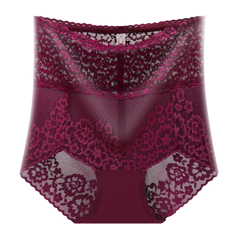 ✨【5-pack】✨Σέξι δαντέλα εσώρουχα με ψηλή μέση Ice Silk Seamless Body Shaper