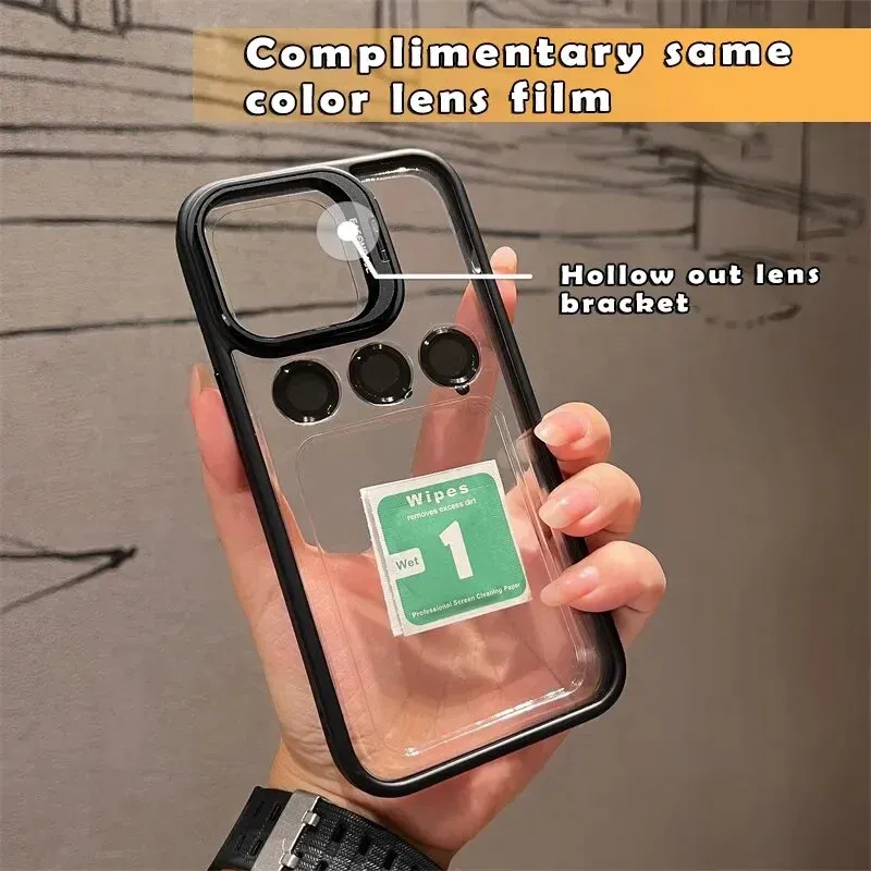 📱✨ Θήκη iPhone με Αόρατη Μεταλλική Στήριξη Φακών Κάμερας