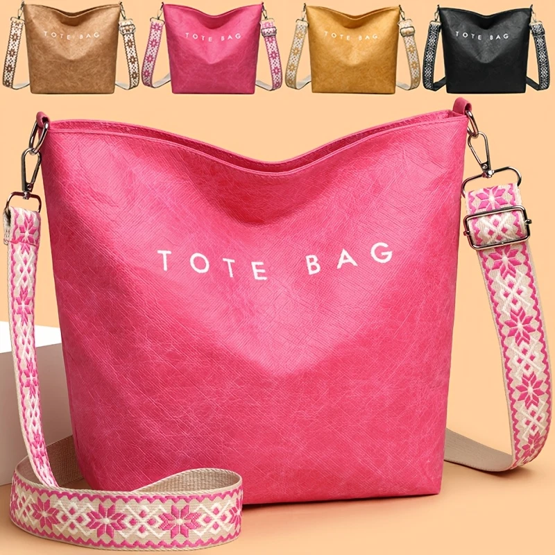 Gucci™2025 καθημερινή γυναικεία τσάντα ώμου ✨ Μποέμικη φαρδιά υφασμένη τσάντα ώμου με μονόχρωμη τσάντα tote, μεγάλης χωρητικότητας, τσάντα για ψώνια