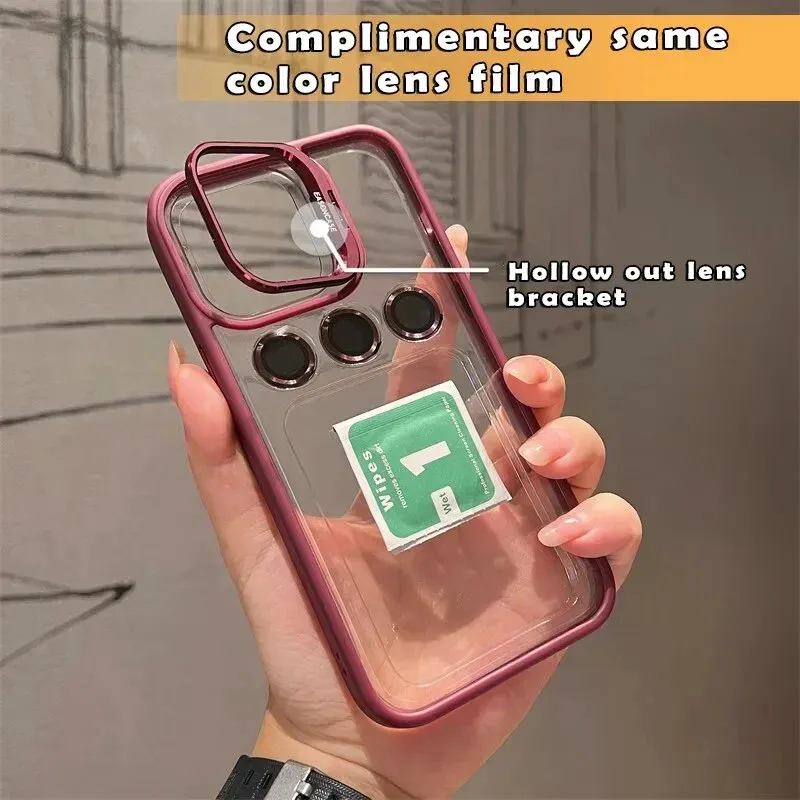 📱✨ Θήκη iPhone με Αόρατη Μεταλλική Στήριξη Φακών Κάμερας