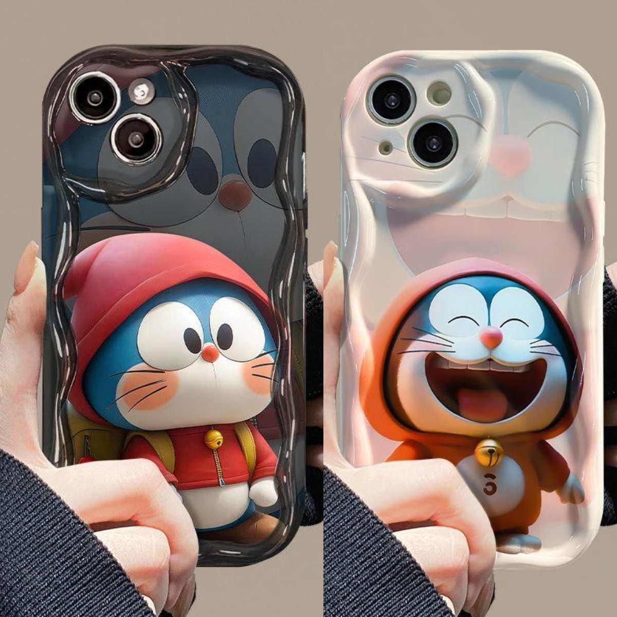 🌈Doraemon [Αγοράστε 1, λάβετε 1 δωρεάν] 2 τεμ. 📱Προστατευτικούς φακούς πλήρους κάλυψης 🥰Μαλακό κέλυφος με κρεμ άκρο, μονόχρωμο και υψηλής ποιότητας μαύρο + κρεμαστό κλειδί jingle 💍Οι πλήρως τυλιγμένες άκρες είναι πιο ανθεκτικές στην πτώση 👉