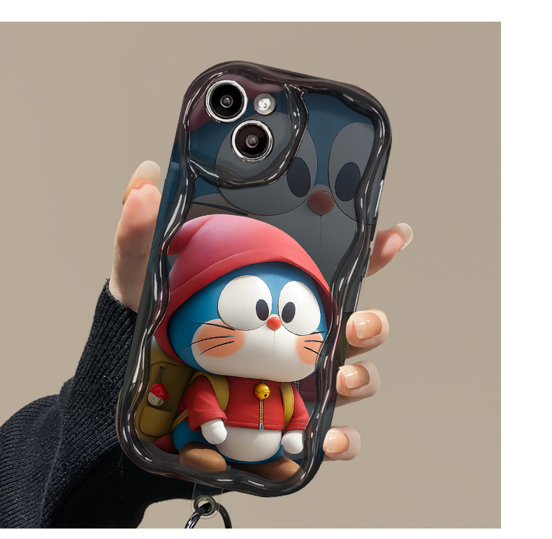 🌈Doraemon [Αγοράστε 1, λάβετε 1 δωρεάν] 2 τεμ. 📱Προστατευτικούς φακούς πλήρους κάλυψης 🥰Μαλακό κέλυφος με κρεμ άκρο, μονόχρωμο και υψηλής ποιότητας μαύρο + κρεμαστό κλειδί jingle 💍Οι πλήρως τυλιγμένες άκρες είναι πιο ανθεκτικές στην πτώση 👉