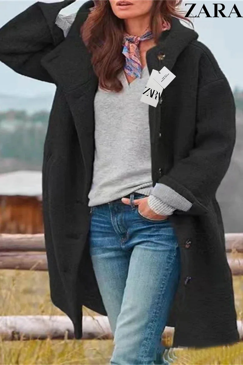 [ZARA®]💗💃2023 Φθινόπωρο και Χειμώνα Νέο μάλλινο πουκάμισο υψηλής ποιότητας με γιακά Γυναικείο μάλλινο μπουφάν