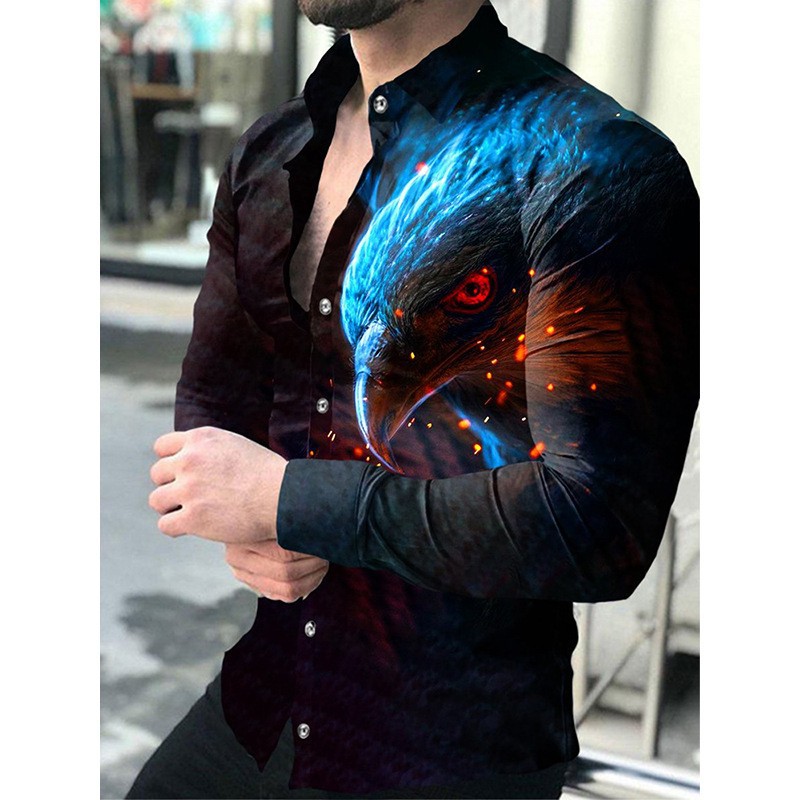 [Μοντέρνα ανδρικά must-have] φθινοπωρινό και χειμερινό πουκάμισο με εκτύπωση πουκάμισο μακρυμάνικο ανδρικό πουκάμισο ζακέτα