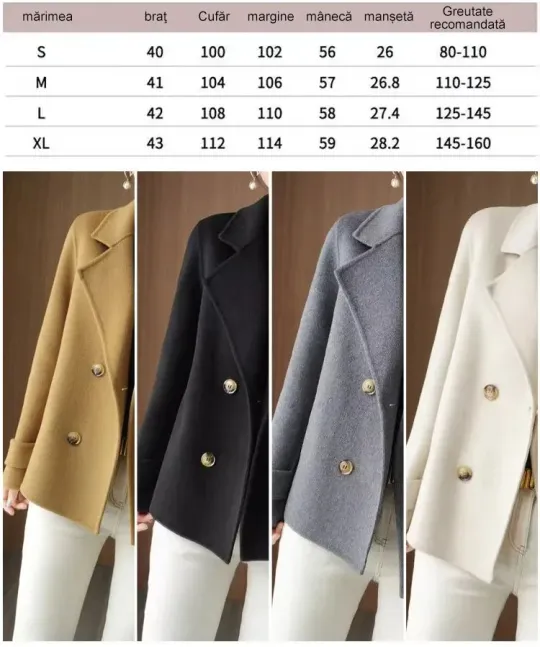 ZARA-2024 νέο κοντό μάλλινο παλτό