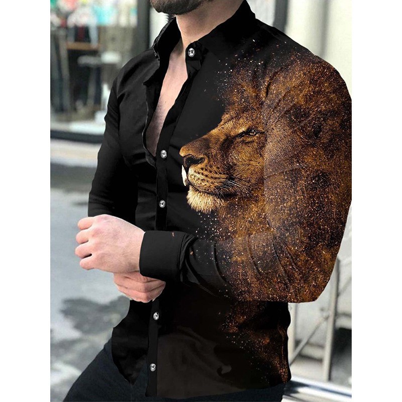 [Μοντέρνα ανδρικά must-have] φθινοπωρινό και χειμερινό πουκάμισο με εκτύπωση πουκάμισο μακρυμάνικο ανδρικό πουκάμισο ζακέτα