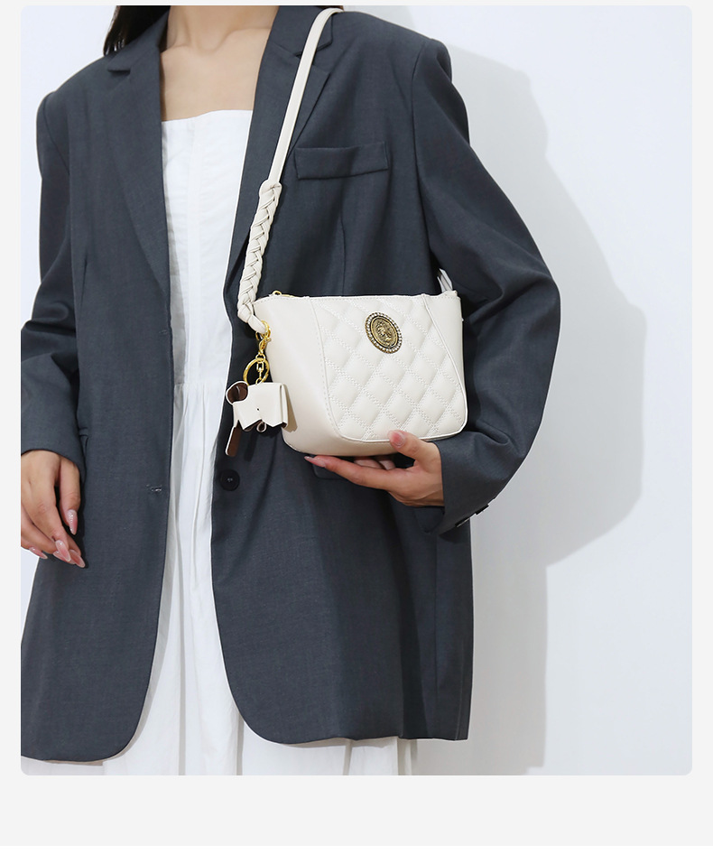 [Bag®]👜Ελαφρύ, πολυτελές bucket bag με υφή υψηλής ποιότητας💗💃 Τσάντα χιαστί χιαστί με διαμαντένια γραμμή κεντήματος με μικρό ελέφαντα😍