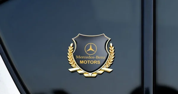 🚗Διακόσμηση αυτοκόλλητου με μεταλλικό λογότυπο αυτοκινήτου, τριγωνικό γυάλινο πλαϊνό λογότυπο πίσω παρμπρίζ αυτοκινήτου