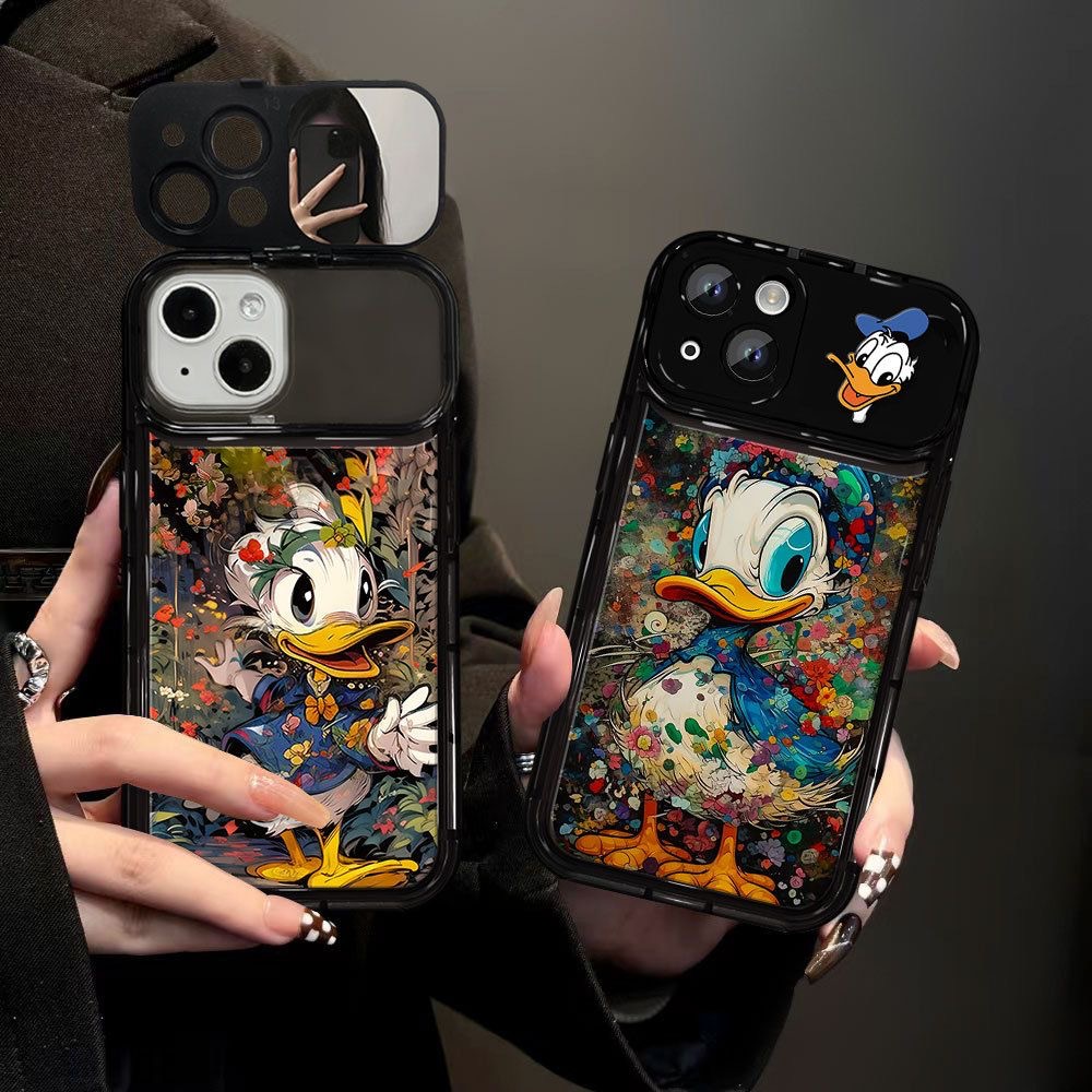 🌈Donald Duck [Αγοράστε ένα, πάρτε ένα δωρεάν] 2 τεμάχια 📱 Προστατευτικοί φακοί πλήρους κάλυψης 🥰 Κρεμώδες χείλος από μαλακό κέλυφος, μονόχρωμο, υψηλής ποιότητας μαύρο 💍 Πλήρως επικαλυμμένο χείλος, πιο ανθεκτικό στις πτώσεις 👉