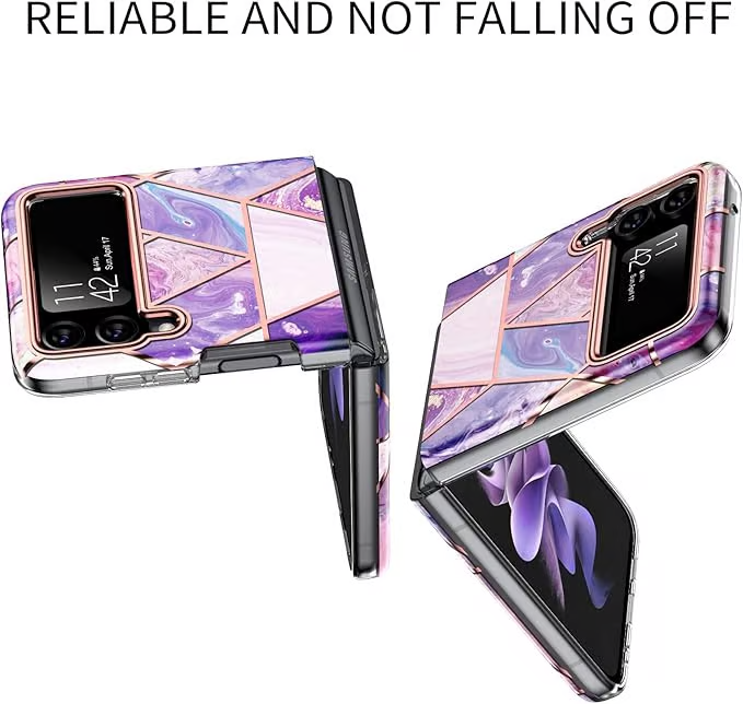 Θήκη τηλεφώνου με μοτίβο μαρμάρου για Galaxy Z Flip 6 / Galaxy Z Flip 5 / Galaxy Z Flip 4 / Galaxy Z Flip 3