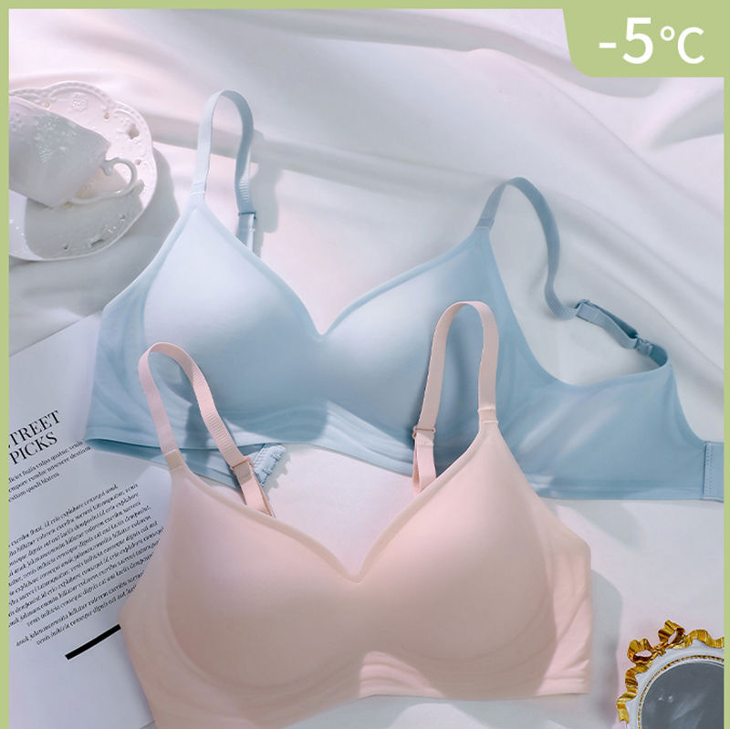 👙𝐓𝐫𝐢𝐮𝐦𝐩𝐡®σουτιέν χωρίς ραφές - μετάξι πάγου χωρίς ατσάλινους κρίκους (3 εσώρουχα)