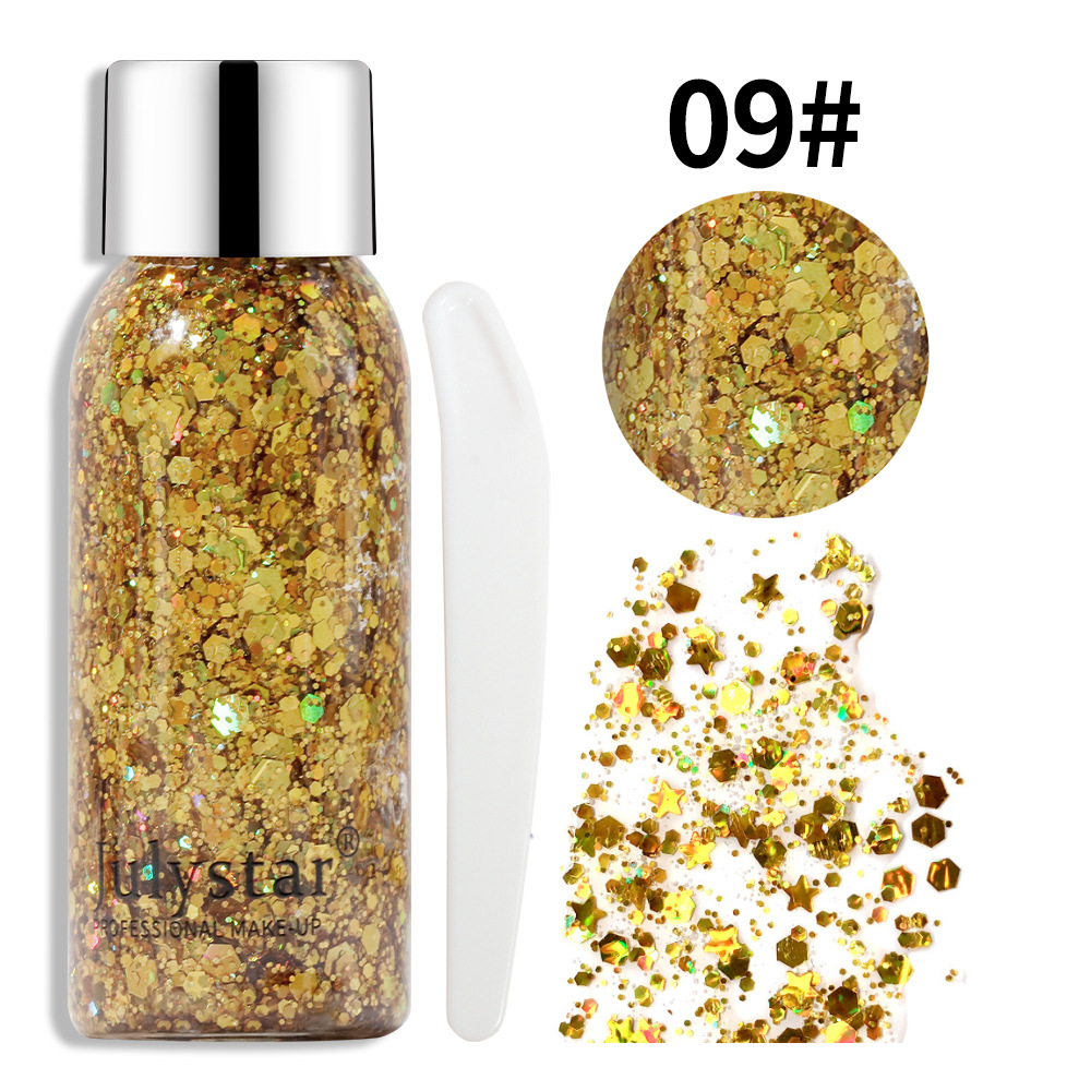 Julystar®Colorful Stage ✨ Υγρό μακιγιάζ Glitter ✅ Για Πρόσωπο και Σώμα ✅ Glitter Gel Liquid ✅ Μακιγιάζ για σκιές ματιών