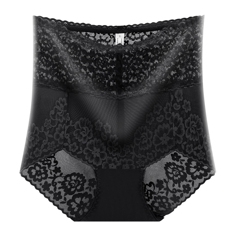 ✨【5-pack】✨Σέξι δαντέλα εσώρουχα με ψηλή μέση Ice Silk Seamless Body Shaper