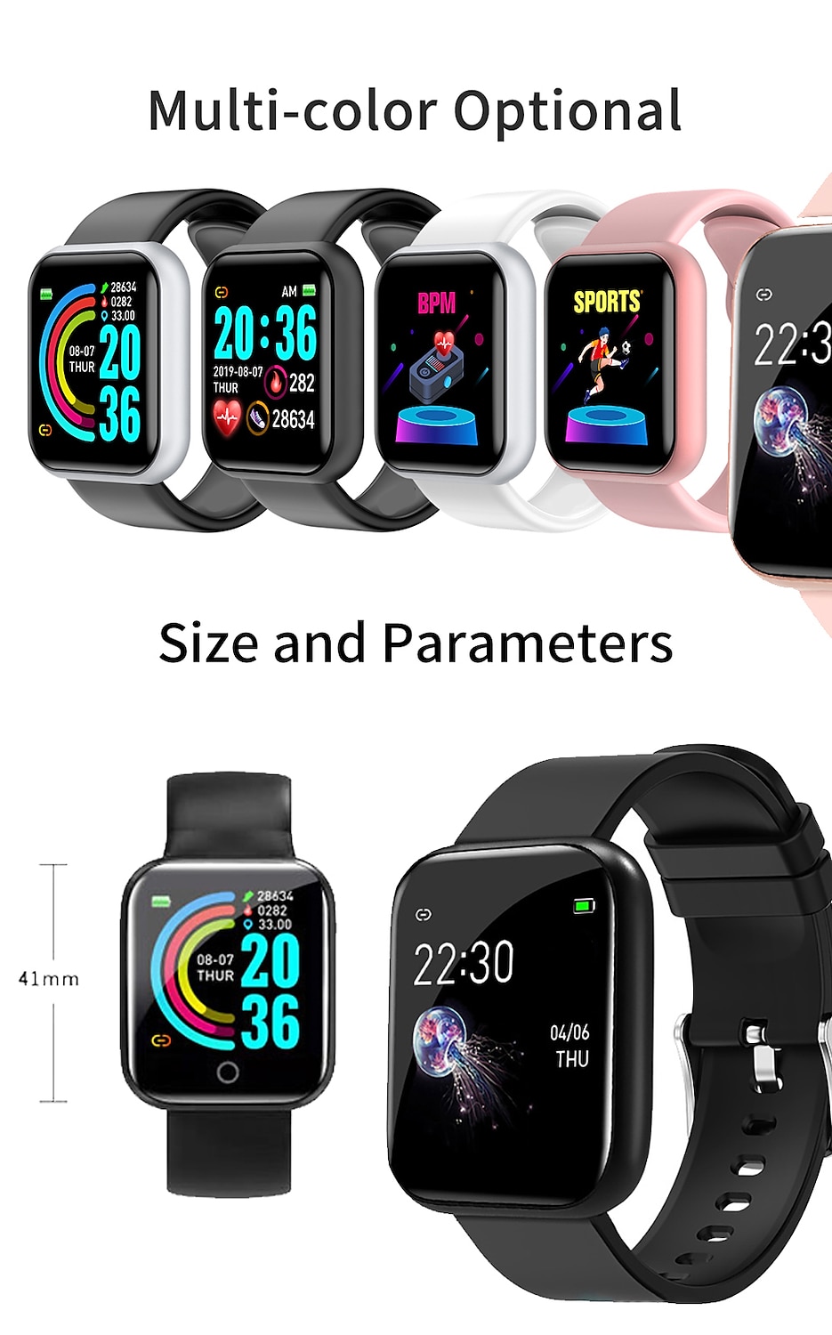 Ceas inteligent iMosi I5 Pro Ceas inteligent de 1,3 inchi Ceas de alergare fitness Pedometru Bluetooth Tracker de somn Memento sedentar Compatibil cu Android iOS Femei Bărbați Standby lung IP 67 Carcasă ceas de 34 mm 2023 - 18,89 USD &ndash;P12