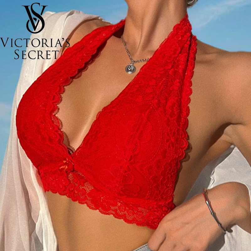 ✨【Victoria's Secret】✨Σουτιέν μεγάλου μεγέθους σέξι strappy push-up full cup κατά της χαλάρωσης