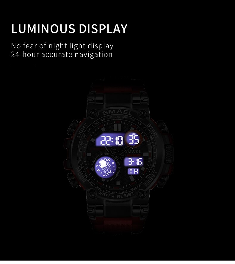 Smael Sports Watch Men Military Watch Digital Quartz Men Watch Waterproof 50M Swimming Alock Clock Army Men Wristwatches Kids Back to School Gift 2023 - US $16.99 &ndash;P5