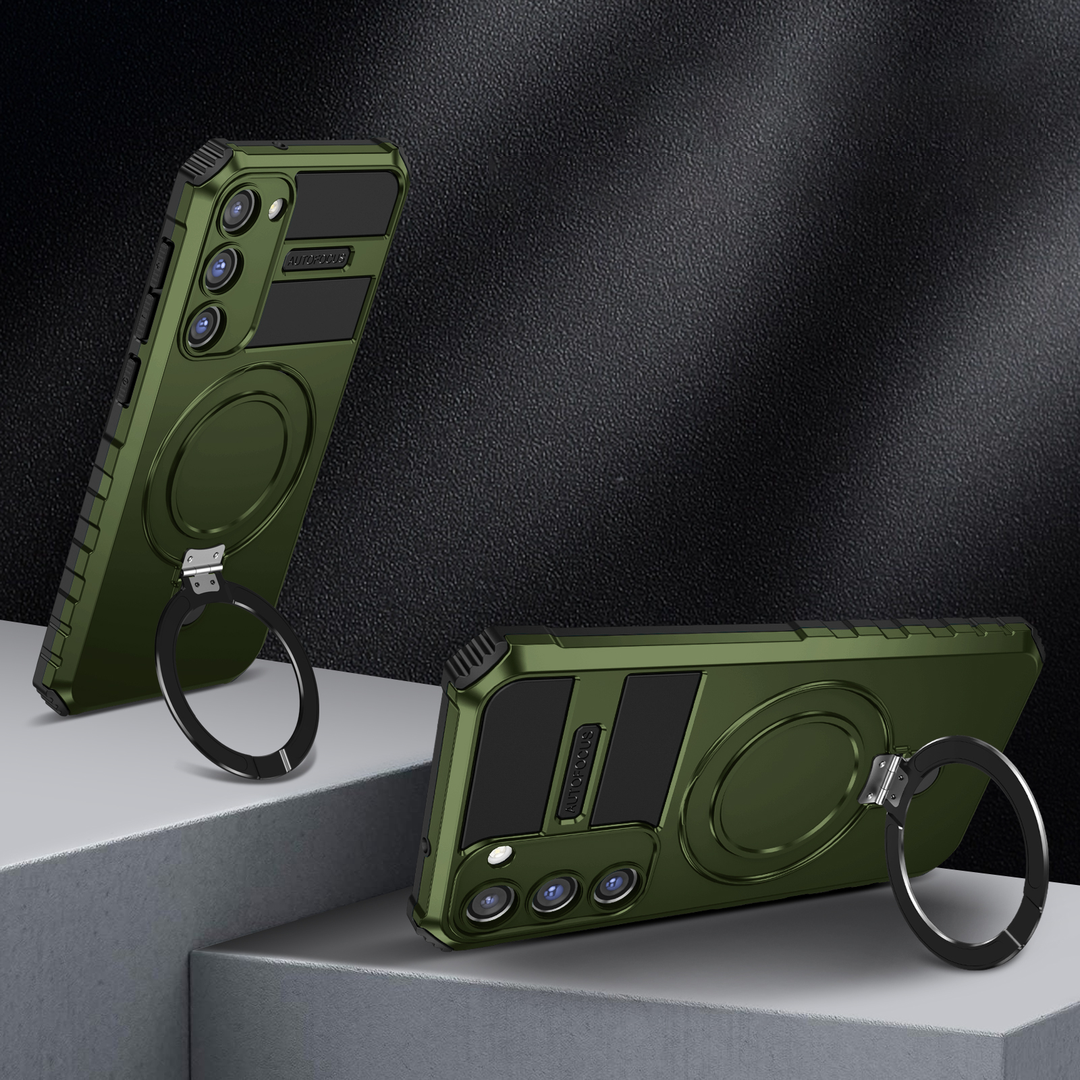Πτυσσόμενη θήκη με μαγνητικό κλιπ ARMORER Full-Wrap για Samsung
