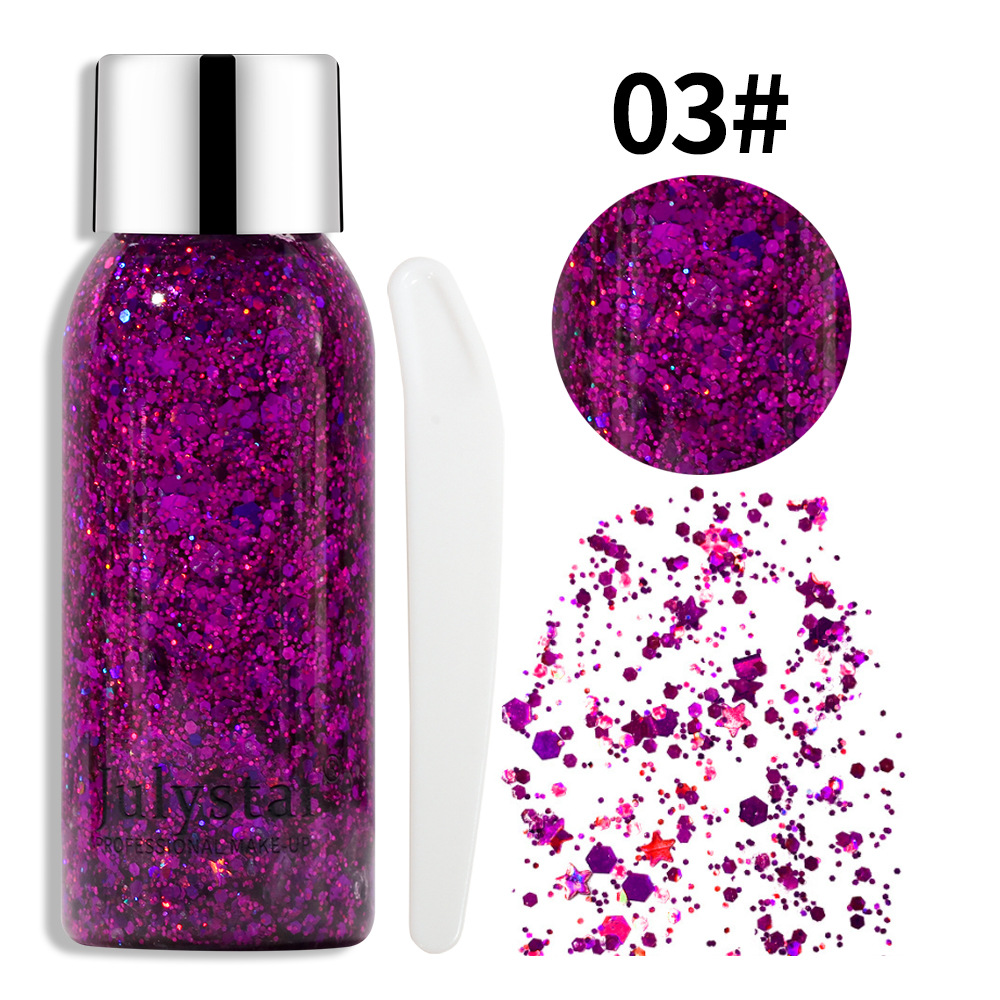 Julystar®Colorful Stage ✨ Υγρό μακιγιάζ Glitter ✅ Για Πρόσωπο και Σώμα ✅ Glitter Gel Liquid ✅ Μακιγιάζ για σκιές ματιών