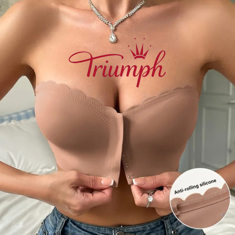 🔥Σουτιέν χωρίς ραφές Triumph - μετάξι από πάγο χωρίς ατσάλινα δαχτυλίδια 3 σετ (3 εσώρουχα)