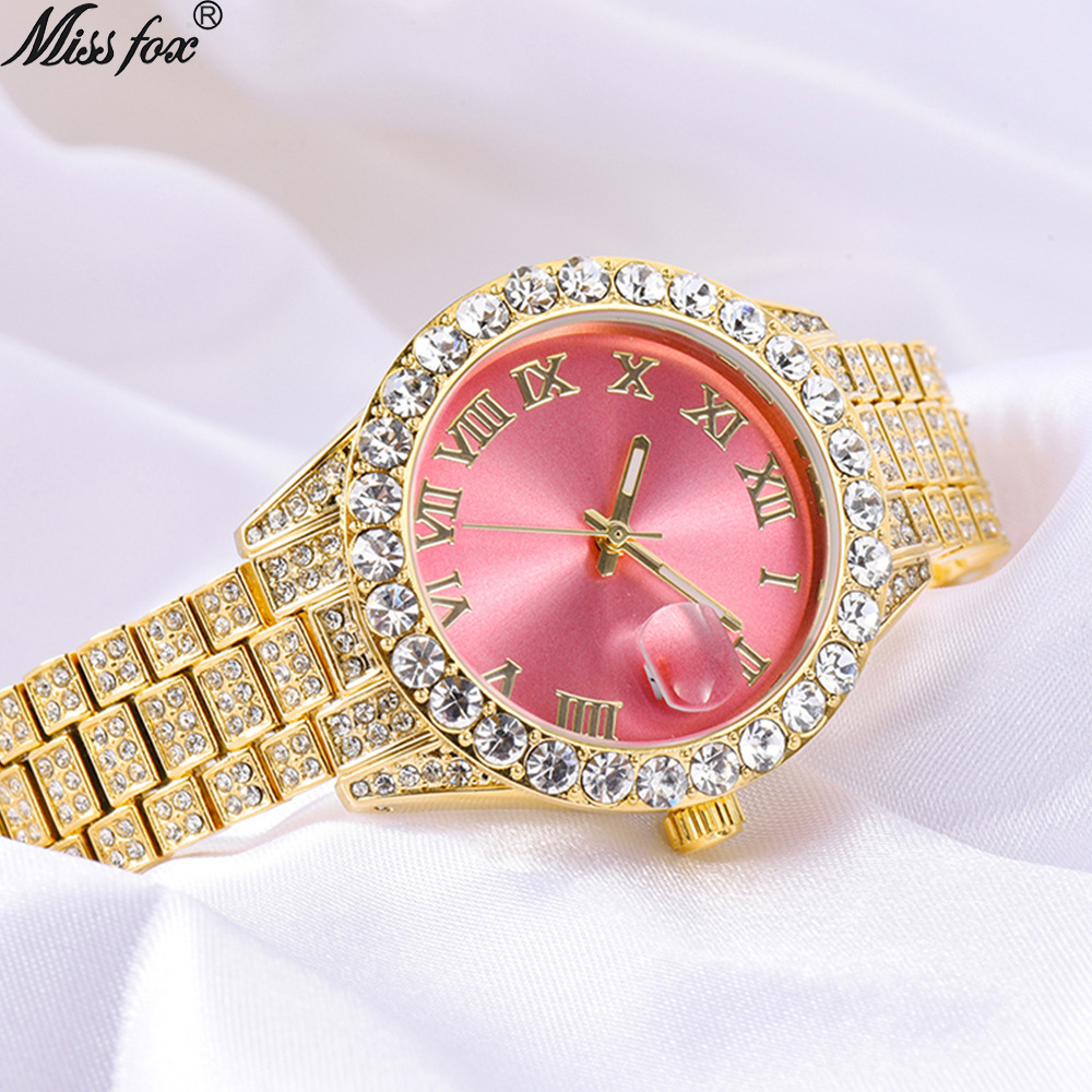 ⌚✨Καυτό και μοντέρνο αδιάβροχο, φωτεινό γυναικείο ρολόι Miss fox ® με διαμάντια