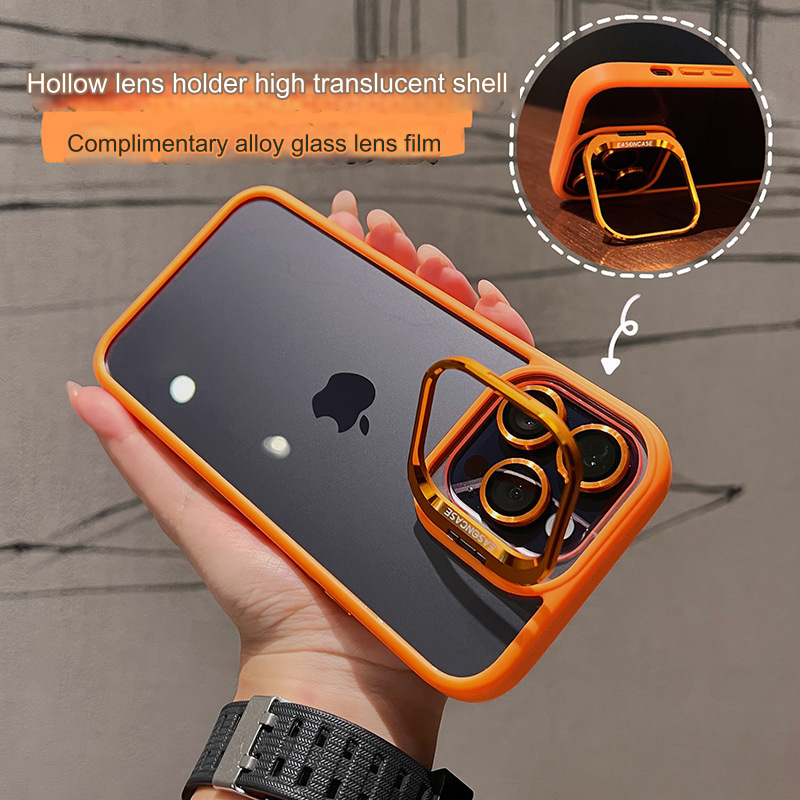 📱✨ Θήκη iPhone με Αόρατη Μεταλλική Στήριξη Φακών Κάμερας