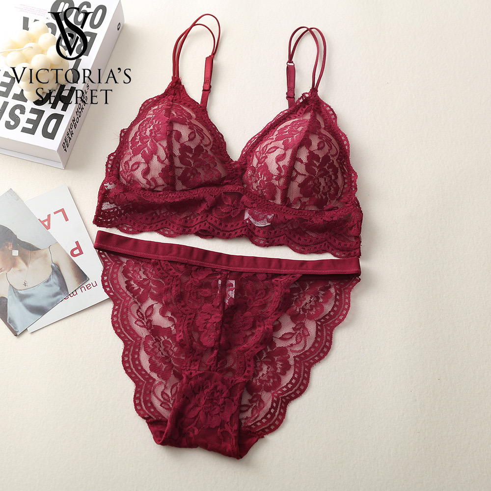 ✨【Victoria's Secret】✨Σουτιέν μεγάλου μεγέθους σέξι strappy push-up full cup κατά της χαλάρωσης